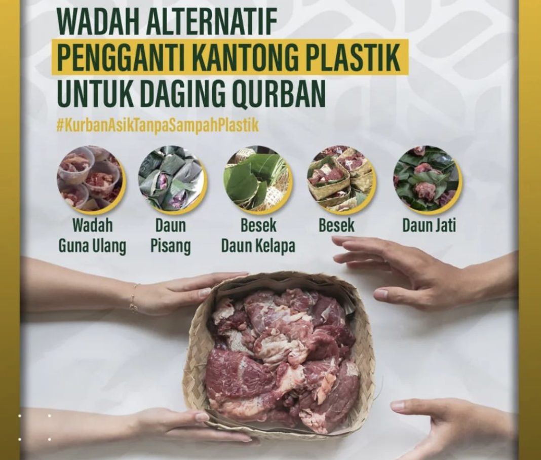 Ganti Kantong Plastik dengan Wadah Alternatif, DLH Gresik Kampanyekan Idul Adha Minim Sampah