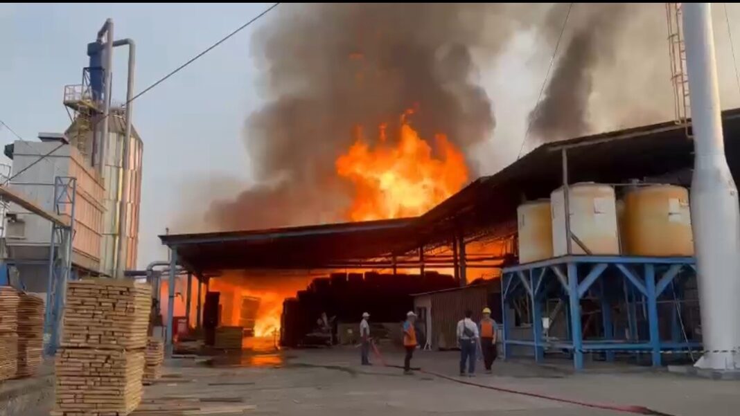 Belum Padam, Kebakaran di PT Nankai Indonesia Gresik Meluas ke Pabrik di Sebelahnya